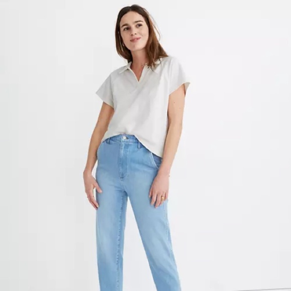 Madewell Boxy Polo Tee Large Women’s